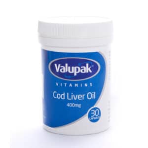 Valupak Cod Liver Oil 400mg Capsules 30's